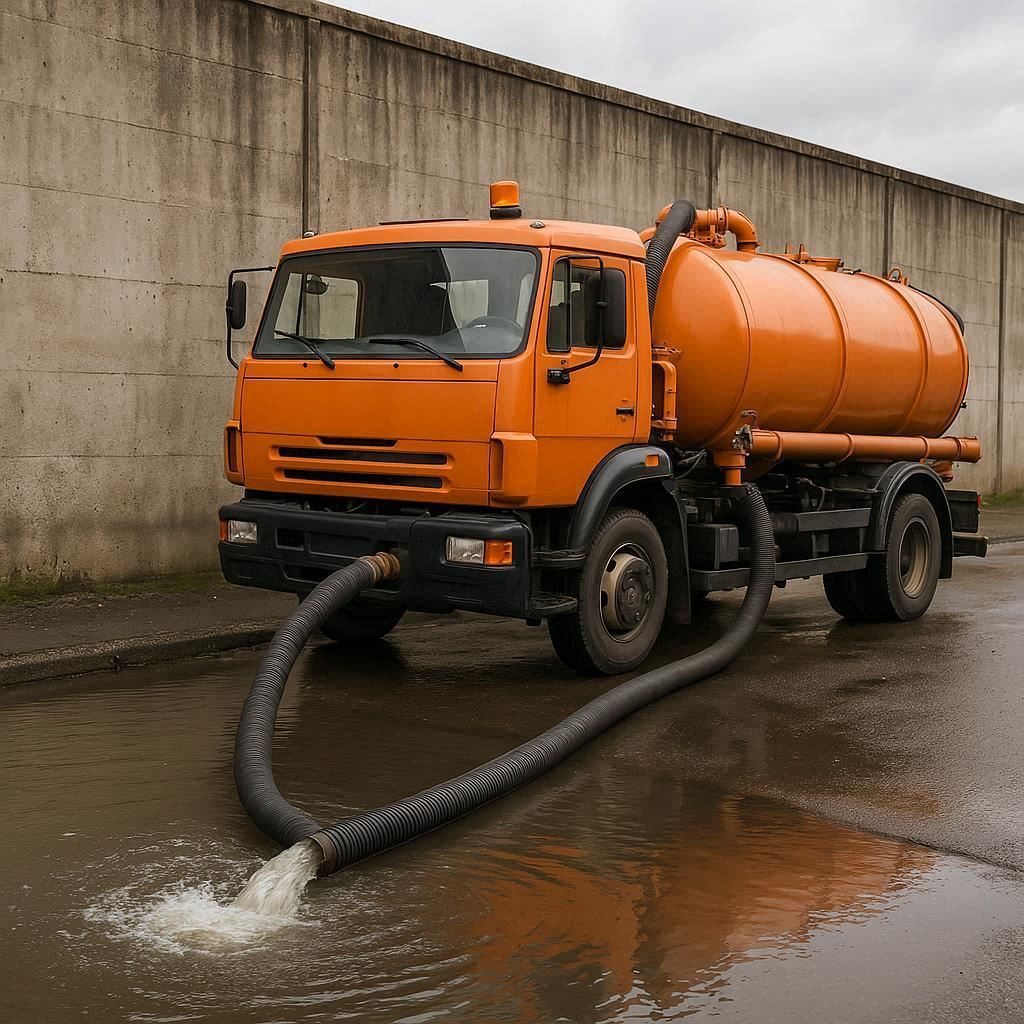 Откачка воды в Гатчине