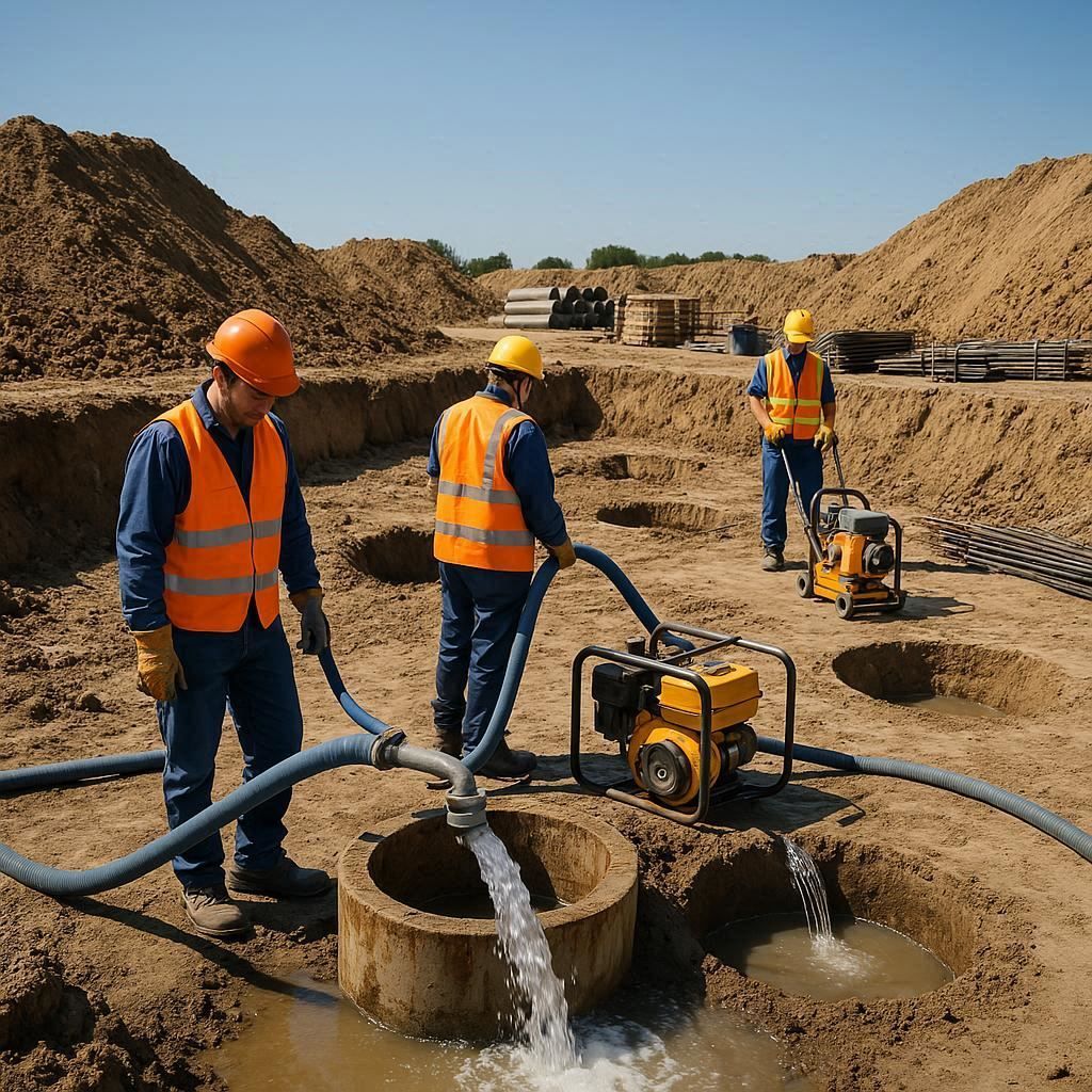 Глубинное водопонижение скважинами в Гатчине